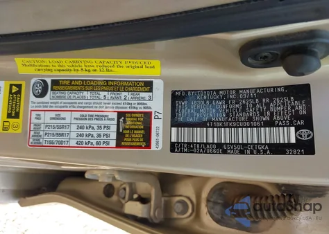2012 Toyota Camry Xle V6 from USA, damaged, VIN 4T1BK1FK9CU001061